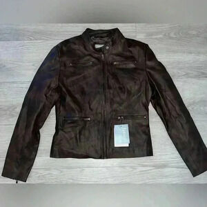 James and Co. faux leather jacket NWT